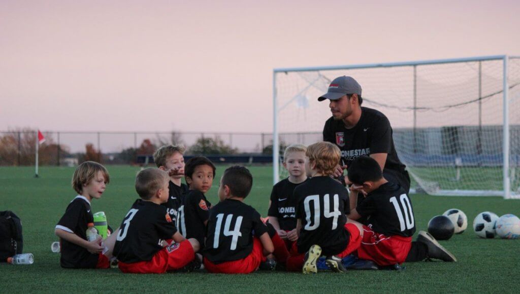 Self-organization and Leadership - Team of soccer boys