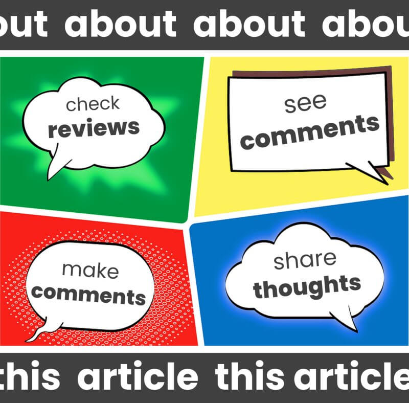 Comments Reviews Thoughts - Four Bubbles - Two titles